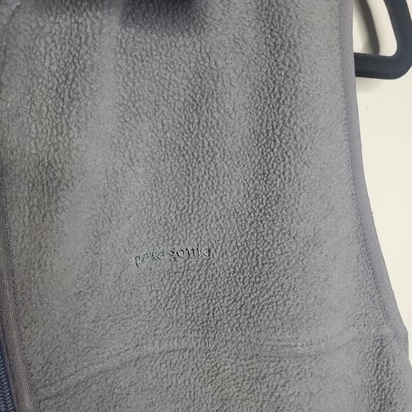 Patagonia Synchilla Men's Grey Vest with Zippered Pockets Large Navy Trim VTG - Picture 5 of 13